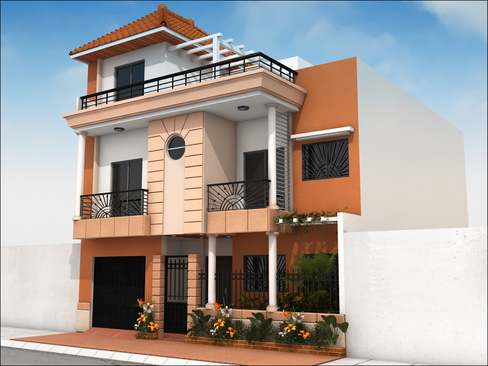 Villa Bara Mbaye — rendu 3D